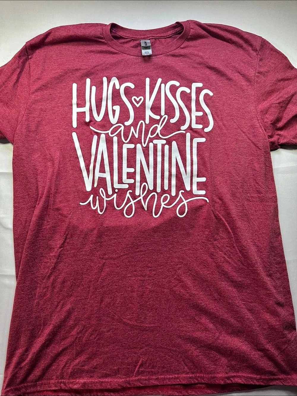 Gildan Softstyle Heather Red Valentine T-Shirt Pink XL